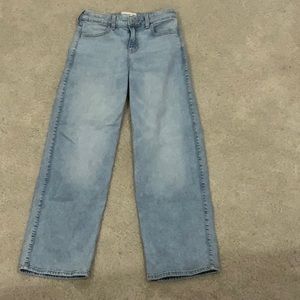 Abercrombie kids high rise, wide legged jeans